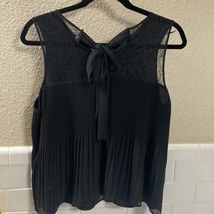 Zara NEW with Tags Black pleated Lace top